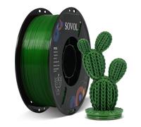 Sovol 3D Printer PETG Filament 1.75mm 1KG (2.2lbs), High Precision, Strong Toughness, Wiring Tightness, Dimensional Accuracy +/- 0.03 mm, 3D Printing PETG Filaments, Green