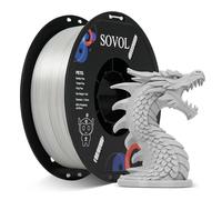 Sovol 3D Printer PETG Filament 1.75mm 1KG (2.2lbs), High Precision, Strong Toughness, Wiring Tightness, Dimensional Accuracy +/- 0.03 mm, 3D Printing Filaments, PETG Grey