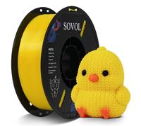Sovol 3D Printer PETG Filament 1.75mm 1KG (2.2lbs), High Precision, Strong Toughness, Wiring Tightness, Dimensional Accuracy +/- 0.03 mm, 3D Printing Filaments, PETG Yellow