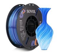 Sovol 3D Printer PETG Filament 1.75mm, Gradient Multicolors 3D Printing Filaments Material, 1kg (2.2lbs), Dimensional Accuracy +/- 0.03 mm, Fit Most FDM Printer, PETG Gradient Blue
