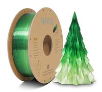 Sovol 3D Printer PETG Filament 1.75mm, Gradient Multicolors Filaments Material, 1kg (2.2lbs), Dimensional Accuracy +/- 0.03 mm, Fit Most FDM Printer, Green