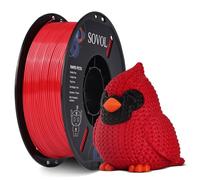 Sovol 3D Printer Rapid PETG Filament 1.75mm 1KG (2.2lbs), High Precision, Strong Toughness, Wiring Tightness, Dimensional Accuracy +/- 0.03 mm, 3D Printing High Speed PETG Filaments, Red
