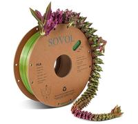 Sovol PLA Filament Silk Tri Color Co-Extrusion 1.75mm, 3D Printer Filament 1kg/ 2.2lbs, Shiny Silk Gold Green Rose 3 in 1 Coextrusion PLA Material +/-0.03mm