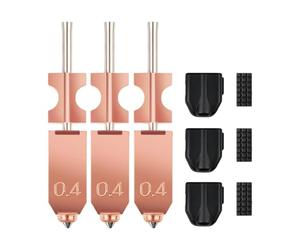 Sovol Upgraded 0.4mm Hotend Nozzles 3 Packs 3D Printer Assembled Extruder Kits for Flashforge AD5X - All Metal Hot End Replacement with Detachable Nozzle, Extra 3PCS Silicone Sock+ 3PCS Nozzle Brush