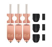 Sovol Upgraded 0.4mm Hotend Nozzles for Flashforge AD5X 3D Printer, 3 Packs | Assembled Extruder Kits, All Metal Hot End Replacement with Detachable Nozzle, Extra 3PCS Silicone Sock+ 3PCS Nozzle Brush