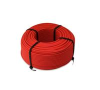 Sovolar Premium Solar Cable 6 mm² Red 100 m Roll TÜV-Certified UV-Resistant Flexible Photovoltaic Cable PV Cable Solar Connection Cable for Solar Panel Inverter for Private Customers