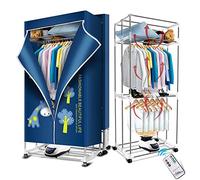 SOVORM 2/3 Tier Indoor Electric Clothes Dryer Airer Warm Air Drying Wardrobe,1500W Energy Efficient Folding Electric Heated Laundry Drying Dryer Rack,59/67in,Digital Timer for House The New