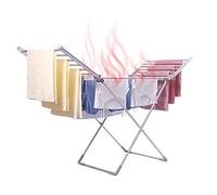 SOVORM 50Hz/230W Electric Heated Clothes Airer Dryer Low Energy Energy Efficient Clothes Drying Rack Towel Warmer 45-55℃ Constant Temperature for Bathroom The New