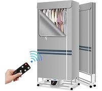 SOVORM Clothes Dryer, Electric Clothes Airer Portable Clothes Drye,Folding Clothes Drying Rack Indoor,Heated Laundry Dryer Machine with Remote Control Adjustable Timer The New