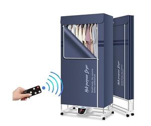 SOVORM Clothes Dryer, Electric Clothes Airer Portable Clothes Drye,Folding Clothes Drying Rack Indoor,Heated Laundry Dryer Machine with Remote Control Adjustable Timer The New