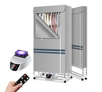 SOVORM Electric Airer Clothes Dryer,Indoor Foldable 1300w Clothes Drying Rack Heated,Heated Airer with Remote Control Adjustable Timer Low Noise,Electric Clothes Dryers Indoor Low Energy The New