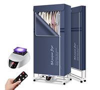 SOVORM Electric Airer Clothes Dryer,Indoor Foldable 1300w Clothes Drying Rack Heated,Heated Airer with Remote Control Adjustable Timer Low Noise,Electric Clothes Dryers Indoor Low Energy The New