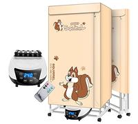 SOVORM Electric Heated Clothes Airer Dryer 2-Tier Clothes Airer Indoor Folding 1500W Large Powerful Clothes Drying Rack with Remote Control Adjustable Timer, Stainless Steel Laundry for Home The New