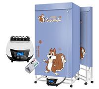 SOVORM Electric Heated Clothes Airer Dryer 2-Tier Clothes Airer Indoor Folding 1500W Large Powerful Clothes Drying Rack with Remote Control Adjustable Timer, Stainless Steel Laundry for Home The New