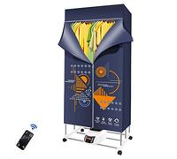 SOVORM Electric Portable Clothes Airer Dryer,1200W Heated Laundry Drying Rack Machine,Foldable Warm Air Drying Rack Wardrobe with Remote Control for Cloth Drying,Baby Clothes The New