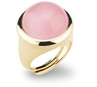 Sovrani Ladies brass open ring with pink cat's eye. This piece of jewellery is part of the Cristal Magique collection. Size 17. Reference: J8256M17, fashion jewellery