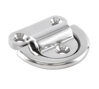 Sovrik Folding Cleats for Boats 2PCS A14F-Yacht Replacement Parts Accessories Boat D-Type Connecting Ring Buckle Stainless Steel Yacht Bolt Rope Fixed 8Mm