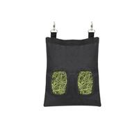 Sovrik Guinea Pig Hay Bag 3PCS 2-4Hole Rabbit Hay Bag Hanging Pouch Feeder Holder Black Durable Feeding Dispenser Container for Small Animals for Small Pets Guinea Pig Hamster Hay Feeding Bag(S)