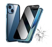Sovtay Boothcosly Phone Case, 360 Degree Front and Back Privacy Tempered Glass Cover, Boothcosly Privacy Tempered Glass Phone Cover for iPhone 11-15 Series (14,Blue)