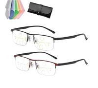 Sovtay Fanyil Intellireaders, Olygee Intelligent Reading Glasses, Titanium Progressive Far and near Dual-Use Reading Glasses (B,250)