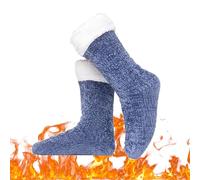 Sovtay Foozie Socks, Foozie Socks for Women, The Foozie Christmas Socks, The Foozie Socks, Cozy Soft Thick Fuzzy Non Slip (Blue,One size)