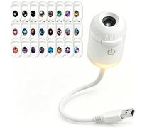 Sovtay Hd Smart Dynamic 5d Holographic Night Light Projector, Plug and Play Hd Star Projector Films, 360° USB Galaxy & Moon Projectors Night Light for Bedroom Ceiling Car (24PCS)