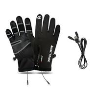 Sovtay Hygosport Rechargeable Heated Electric Touchscreen Gloves - USB Waterproof Thermal Gloves (L, 022-A Black)