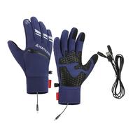 Sovtay Hygosport Rechargeable Heated Electric Touchscreen Gloves - USB Waterproof Thermal Gloves (L, 033 Blue)