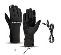 Sovtay Hygosport Rechargeable Heated Electric Touchscreen Gloves - USB Waterproof Thermal Gloves (L, 037 Black)