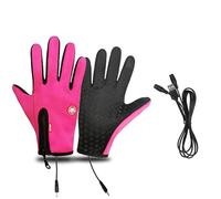 Sovtay Hygosport Rechargeable Heated Electric Touchscreen Gloves, USB Waterproof Thermal Gloves (M,041 Rose Red)