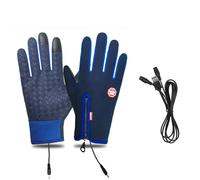Sovtay Hygosport Rechargeable Heated Electric Touchscreen Gloves - USB Waterproof Thermal Gloves (M, 043 Dark Blue)
