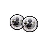 Sovxbgw Assembly Headlamp 7" LED Headlights Full Halo Angel Eyes Lights For Dodge For Dakota 2004 front light assembly(Pair chrome SET)