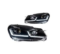 Sovxbgw Assembly Headlamp Auto Parts For VW For Golf 6 Headlights 2009-2012 R20 MK6 Latest Styling LED Daytime Lights Dual Projector Car Modified front light assembly(Sliver Set,HALOGENS_RHD)