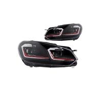 Sovxbgw Assembly Headlamp Auto Parts For VW For Golf 6 Headlights 2009-2012 R20 MK6 Latest Styling LED Daytime Lights Dual Projector Car Modified front light assembly(Red Set,HALOGENS_LHD)