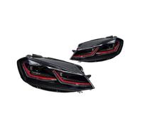 Sovxbgw Assembly Headlamp For VW For Golf 7.5 LED Headlight 2017 2018 2019 2020 DRL MK7.5 Head Lamp Dynamic Signal Auto Accessories front light assembly(Red,Left hand drive)