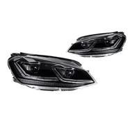 Sovxbgw Assembly Headlamp For VW For Golf 7 MK7 LED Headlight 2013-2016 Dynamic Signal Head Lamp Projector Automotive Accessories front light assembly(Left Hand Drive,Tsi Silver All LED)