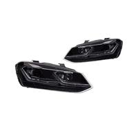 Sovxbgw Assembly Headlamp For VW For Polo 2011 2012 2013 2014 2015 2016 2017 2018 LED Headlight Head Lamp Angel Eye Beam Accessories front light assembly(Silver,RHD)