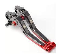 Sovxbgw Clutch Brake Lever for Ducati Monster 696 796 695 620 400 Motorcycle CNC Foldable Extendable Brakes Clutch Levers Brake Lever(Titanium-red)