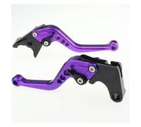 Sovxbgw Clutch Brake Lever for YFM 700 700R 2008-2025 CNC Aluminum Short Long Adjustable 3D Motorcycle Brake Clutch Levers Handle Grip Brake Lever(Short Purple)