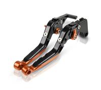 Sovxbgw Clutch Brake Lever Motorcycle Accessories CNC Adjustable Foldable Extendable Brake Clutch Levers Handle for BMW HP2 Sport 2008 2009 2010 2011 Brake(Black-Black-Orange)