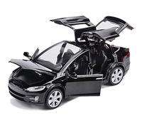 SovZovy Model Cars Tesla Model X 1:32 scale, Car Alloy Pull Back Cars With Sound and Light Kids Toys Scale