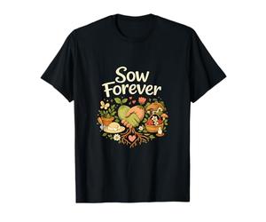 Sow Forever Plant Parent Cottagecore Seed Hands Art T-Shirt