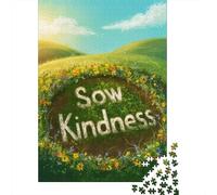 Sow Kindness Garden 1000-Piece Puzzle for Adults, 52x38cm/1000pcs; A Practical Gift for Quiet Leisure Time; Low-dust White Cardboard Pieces