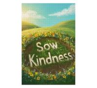 Sow Kindness Garden Themed Wooden Jigsaw Puzzle for Adults, 1000 PCS