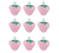sowaka 10 Pcs Strawberry Portable Fluid Bags 30 ML 3.8 x 4.3 Inch Plastic Travel Pouches Containers Refillable Squeeze Pouches for Toiletries Shampoo Conditioner Lotion Soap Liquids, Pink, Classic