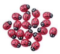 Sowaka 20 Pcs Mini Ladybug Ornaments Tiny Resin Flatback Embellishment Ladybug for Hair Clip DIY Craft Art Project Home Garden Decoration Supplies Jewelry Making Scrapbooking (X-Large - Ladybug)