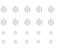 sowaka 20 Pcs Spiral Cage Pendant Plated Silver 2 Size Hollow Stone Holder Bead Finding for Jewelry Making Earring Crafting Necklace Bracelet DIY Project, Metal Silver Stone Gold