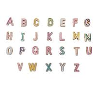 sowaka 26 Pcs Enamel A-Z Alphabet Letters Charms Colorful 1 cm Cute Mini Pendants for DIY Craft Bracelet Necklace Keychain Jewelry Finding Christmas Thanksgiving Wedding Supplies (Colorful)