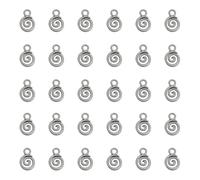 sowaka 60 Pcs Spiral Charms Mini 1.1 x 0.8 cm Metal Round Circle Wave Pendants for Jewelry Making Necklace Bracelets Earring Keychain Christmas Mother’s Day Decoration, One Size, Metal, No Gemstone