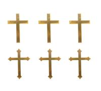 SOWAKA 8 Pcs Acrylic Cross Cake Toppers Gold Baptism Crossing Cupcake Mirror Cake Picks Christian Decoration